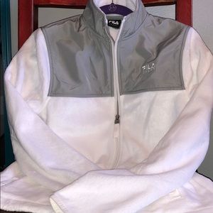 White & Gray Fila Sport Jacket